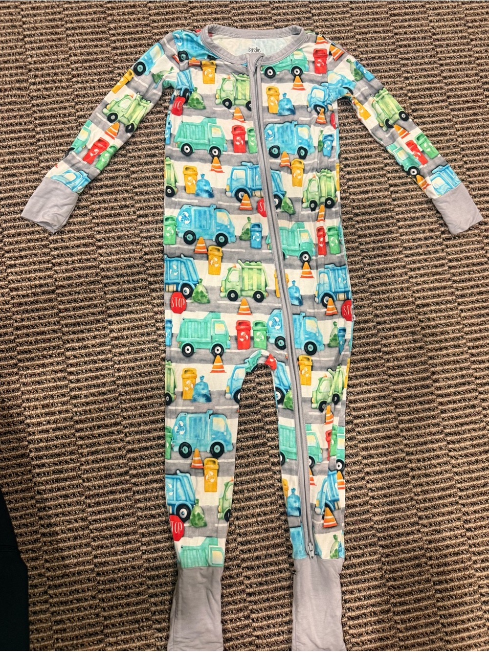 Birdie Bean Cleanup Crew Convertible Romper 3t EUC